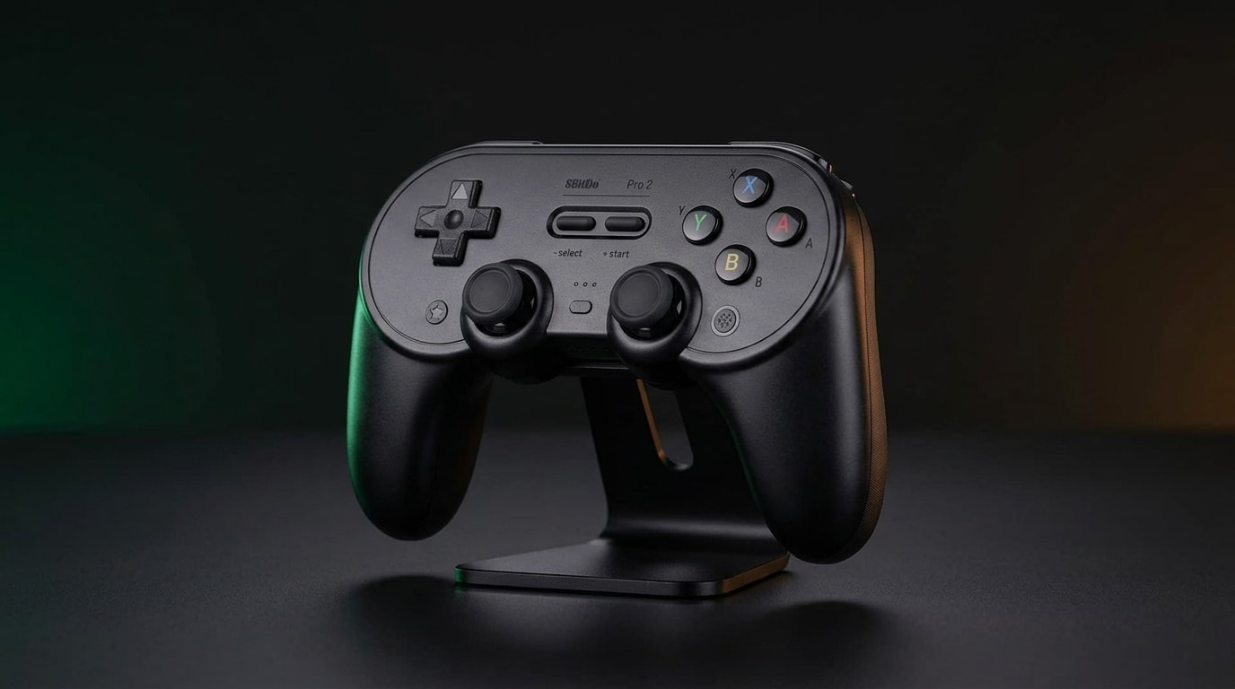 8BitDo Pro 2 Bluetooth controller with Hall Effect joysticks and back paddle buttons