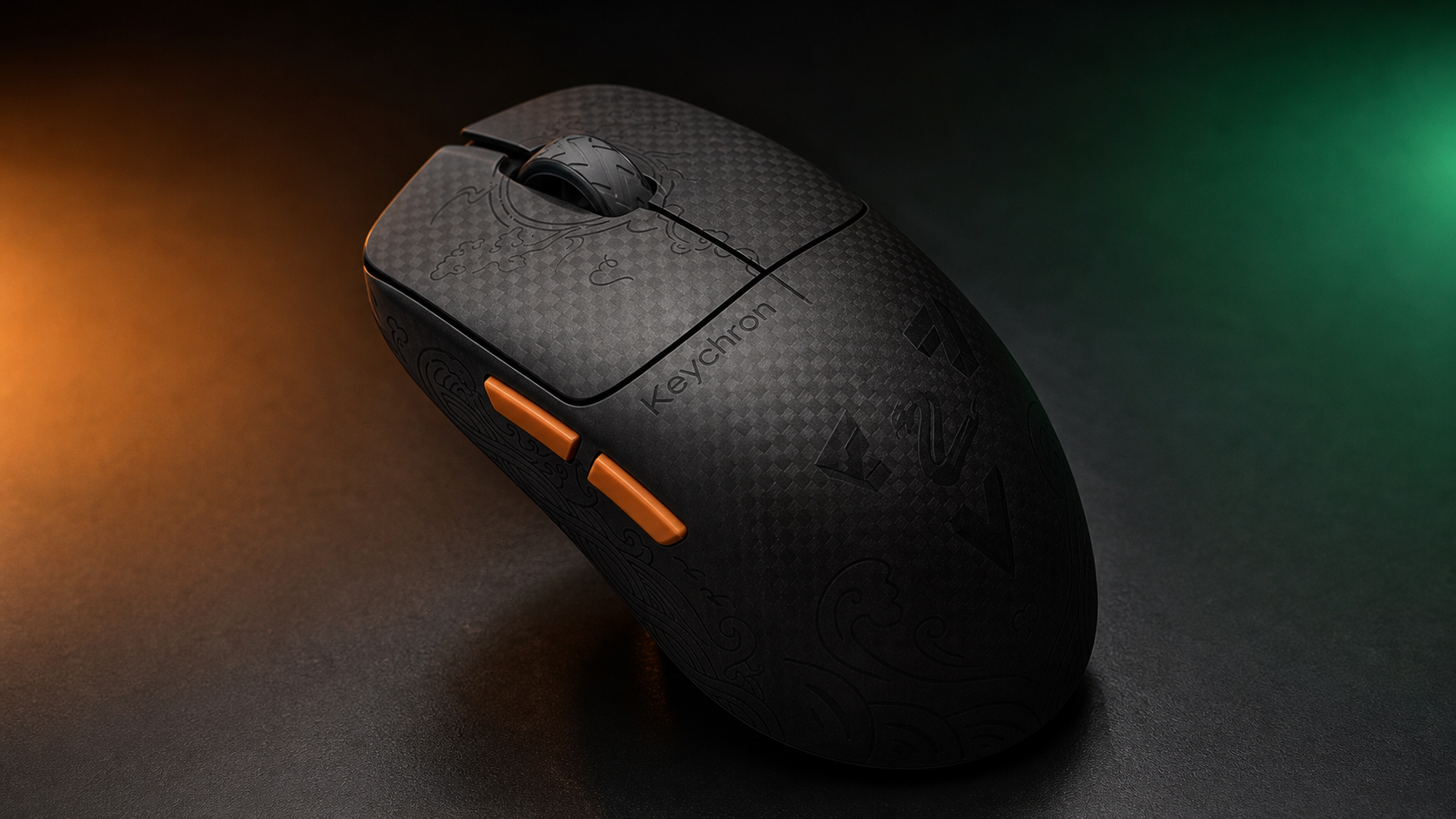 Keychron G3 ultra-lightweight 47g carbon fiber wireless gaming mouse with PAW3950 sensor