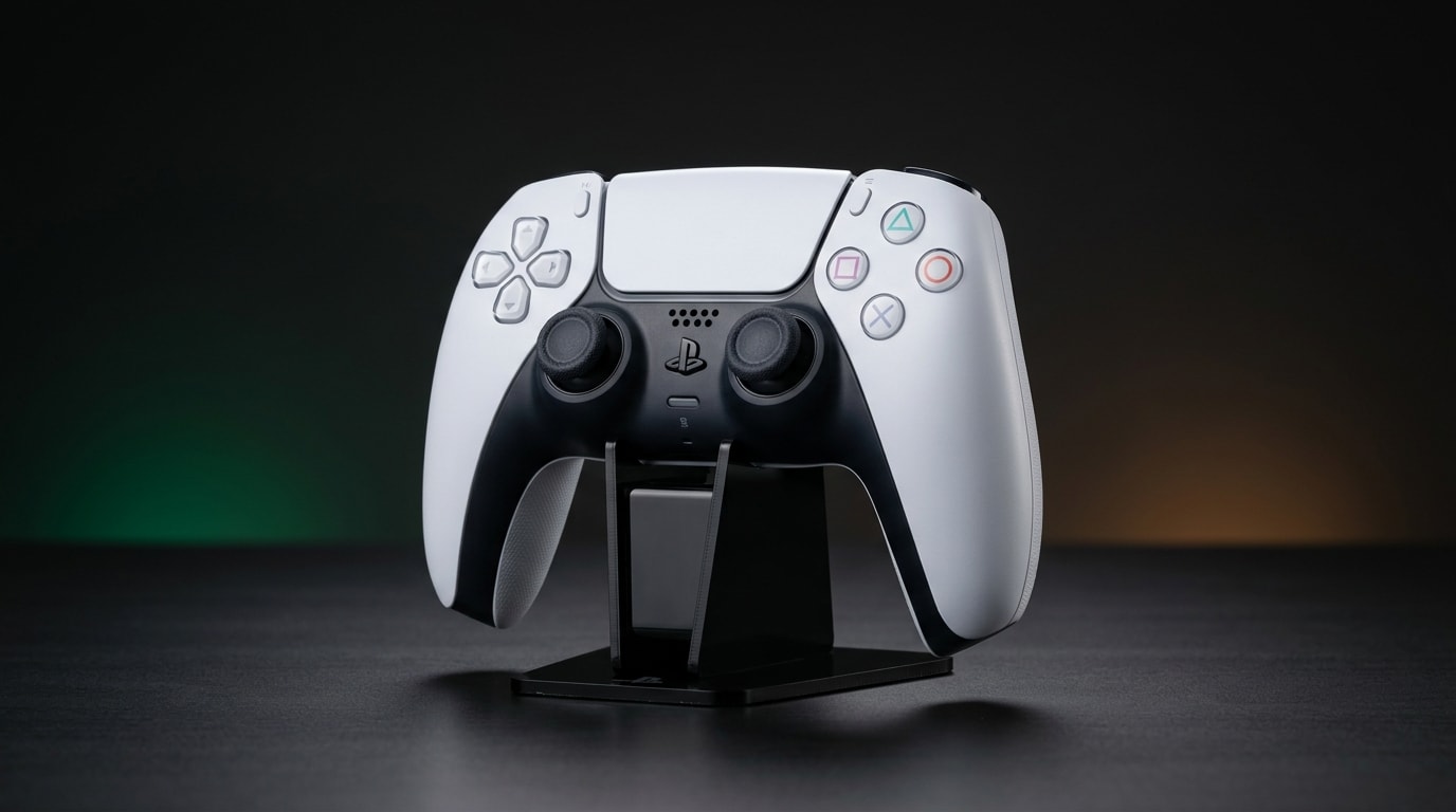 PlayStation DualSense wireless controller midnight black with haptic feedback and adaptive triggers