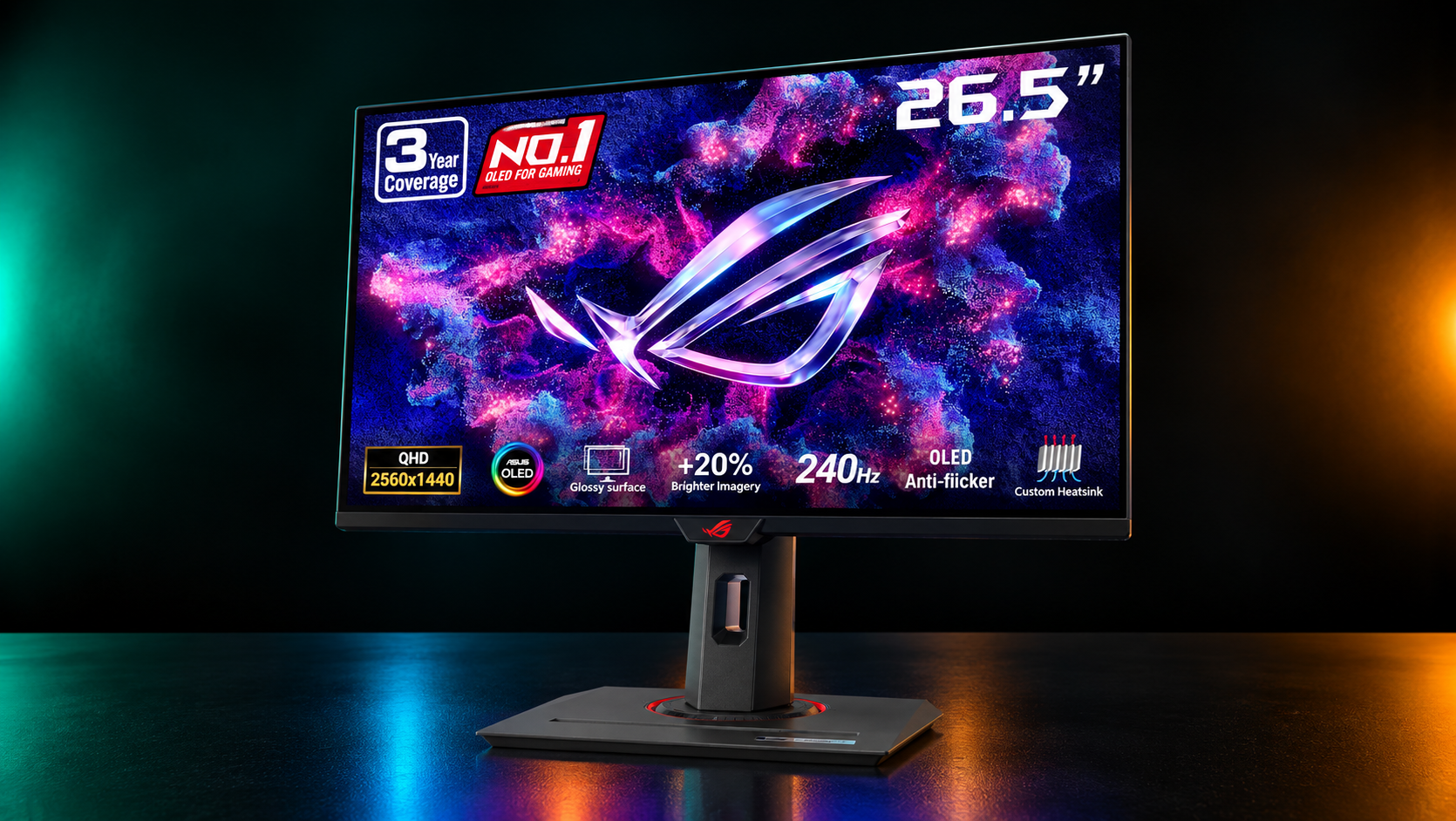 ASUS ROG Strix XG27AQDMG 27-inch 1440p WOLED gaming monitor with 240Hz and G-SYNC